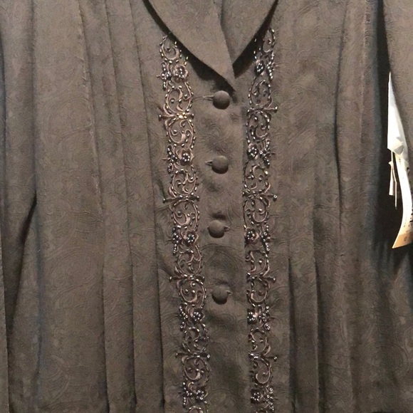 Danny & Nicole Black Jacket & Skirt - Picture 3 of 9